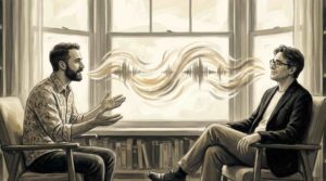 Two partners practicing deep listening, creating emotional safety and connection.